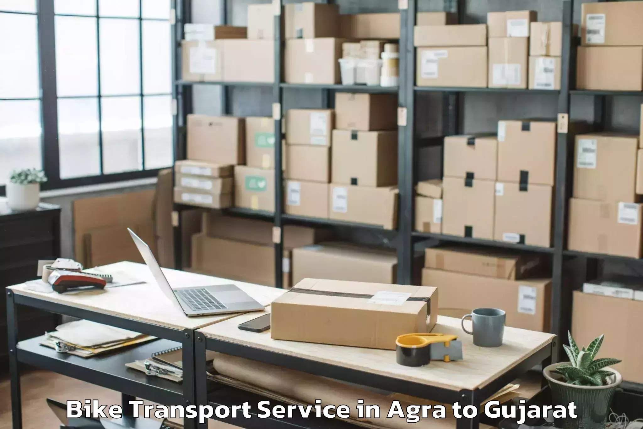 Get Agra to Marwadi University Rajkot Bike Transport